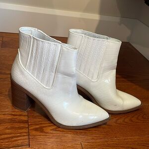 White cowboys booties